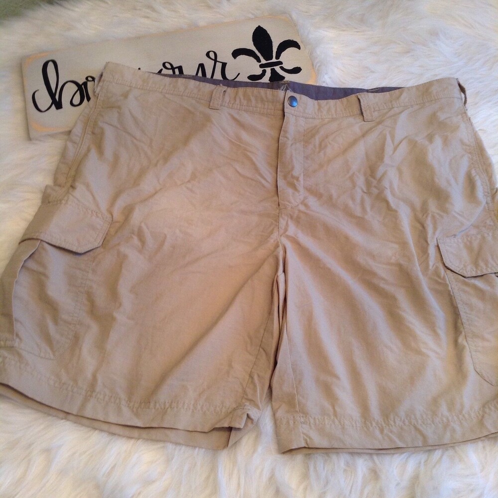 Croft barrow Mens Cargo Shorts Size 44 Khaki‎ Tan (BG-20)